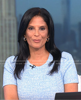 Darlene’s blue tweed sheath dress on Today