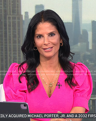 Darlene’s pink textured puff sleeve dress on Today