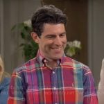 Dave’s red plaid shirt on The Neighborhood