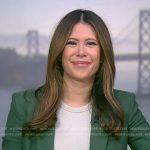 Deirdre’s green blazer on NBC News Daily