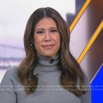Deirdre’s grey turtleneck sweater dress on NBC News Daily