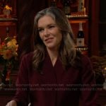 Diane’s burgundy blouse on The Young and the Restless
