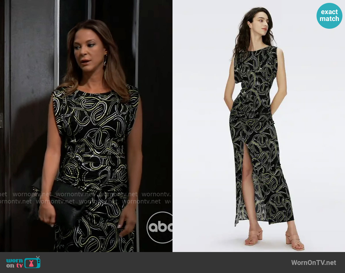 Diane von Furstenberg Gertrude Dress worn by Natalia (Eva LaRue) on General Hospital