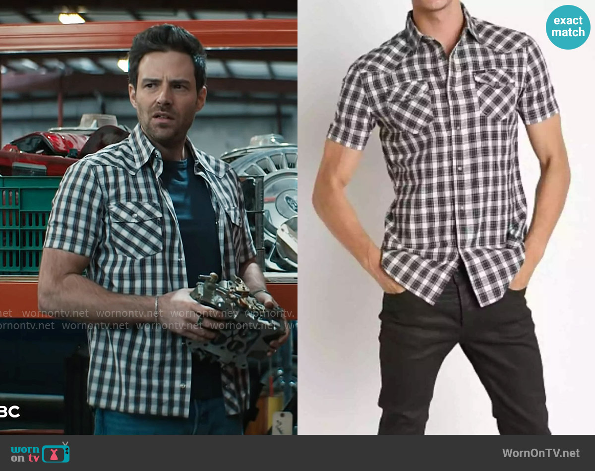 WornOnTV: Brett’s black and white checked shirt on Grosse Pointe Garden ...