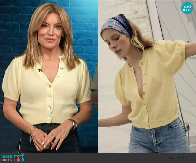 Doen Anisa Cardigan worn by Kit Hoover on Access Hollywood