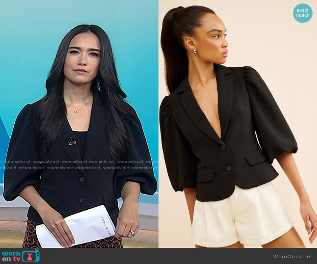 Dolan Balloon Sleeve Blazer worn by Emilie Ikeda on Today