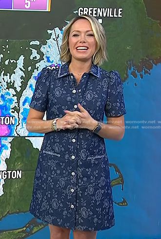 Dylan’s floral denim shirtdress on Today