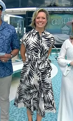 Dylan’s leaf print shirtdress on Today
