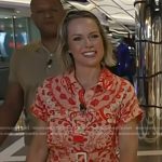 Dylan’s red print belted romper on Today