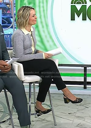 Dylan’s black horsebit slingback pumps on Today