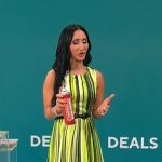 Elizabeth Werner’s green striped dress on CBS Mornings