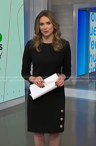 Ellison’s black button detail dress on NBC News Daily