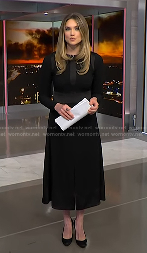 Ellison’s black long sleeve dress on NBC News Daily