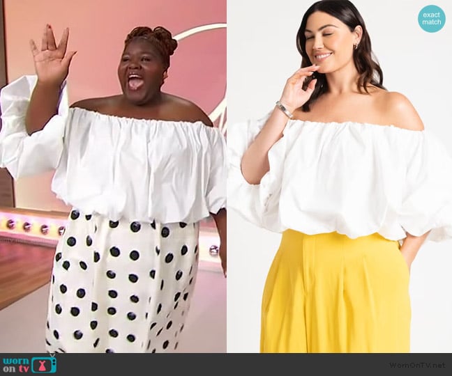 Eloquii Bubble Top worn by Gabourey Sidibe on Sherri