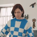 Elsbeth’s blue check sweater on Elsbeth