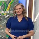 Emily’s blue short puff sleeve dress on Today