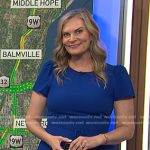 Emily’s blue ruffle hem midi dress on Today