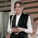 Emma’s black vest on General Hospital