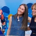 Emma Johnson’s sleeveless denim dress on Good Morning America