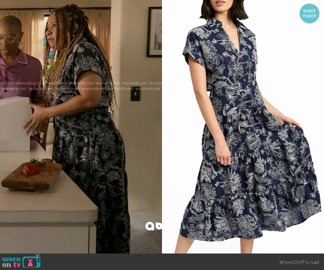 En Saison Embroidered Maxi Shirtdress worn by Karen Wilson (Tracie Thoms) on 9-1-1