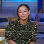 Eva’s animal print puff sleeve dress on Good Morning America