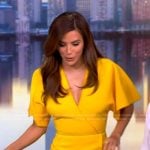 Eva’s yellow v-neck dress on The View