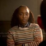 Faith’s multi color stripe sweater on Will Trent