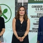 Farnoosh Torabi’s black button front dress on Today