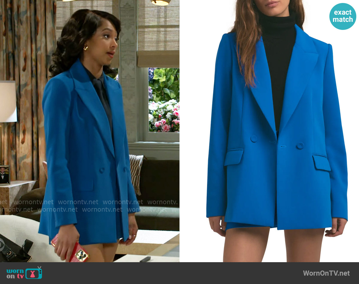 Favorite Daughter The Suits You Blazer in Sapphire worn by Kat Richardson (Colby Muhammad) on Beyond the Gates