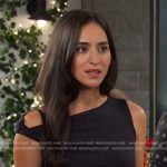 Gabi’s black twisted top on Days of our Lives