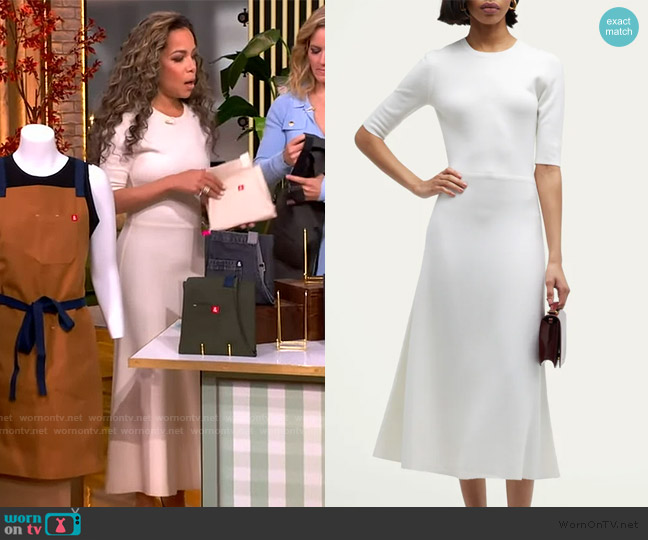Gabriela Hearst Seymore wool, cashmere and silk-blend midi dress worn by Sunny Hostin on The View