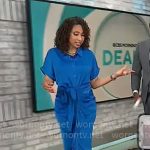 Gabrielle Kerr’s blue shirtdress on CBS Mornings