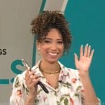 Gabrielle Kerr’s vegetable print top on CBS Mornings