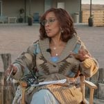 Gayle King’s printed cardigan on CBS Mornings