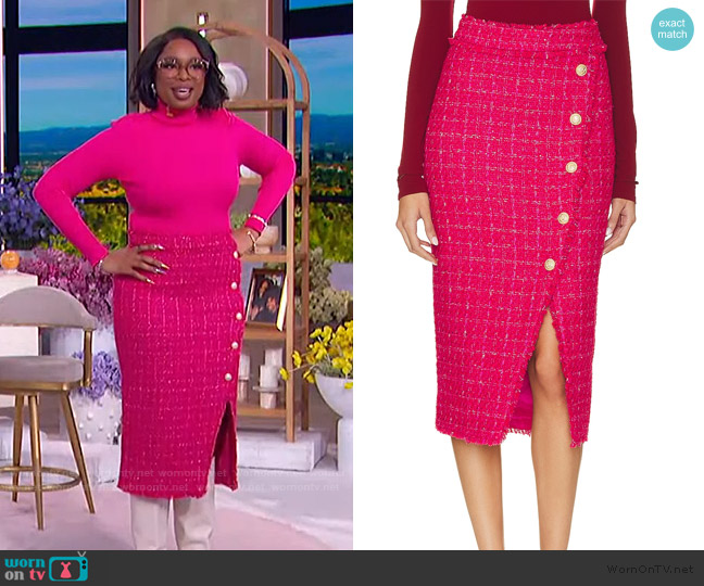 L'Agence Canella Tweed Skirt worn by Jennifer Hudson on The Jennifer Hudson Show