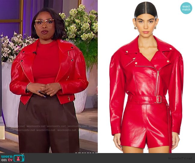 Generation Love Morello Faux Leather Jacket worn by Jennifer Hudson on The Jennifer Hudson Show