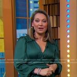 Ginger’s green smocked waist mini dress on Good Morning America
