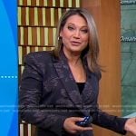 Ginger’s grey floral blazer dress on Good Morning America