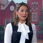 Ginger’s navy grid check vest on Good Morning America