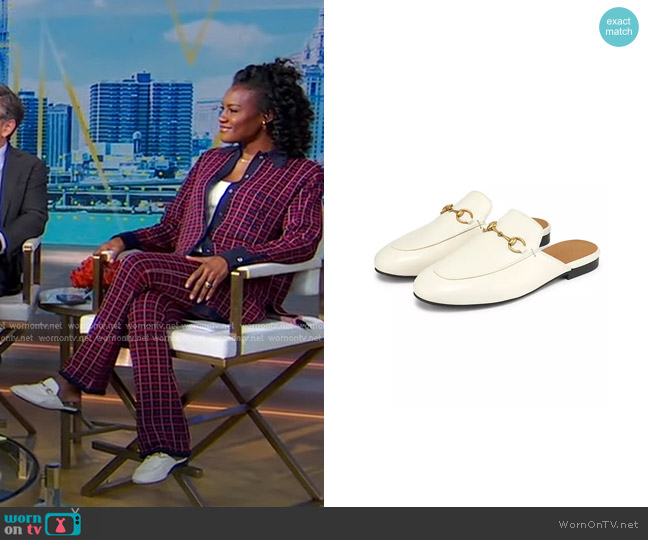 Gucci Princetown Leather Slipper worn by Janai Norman on Good Morning America