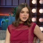 Hailee Steinfeld’s sheer top and pants on The Kelly Clarkson Show