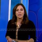 Hallie Jackson’s black knit polo dress on NBC News Daily