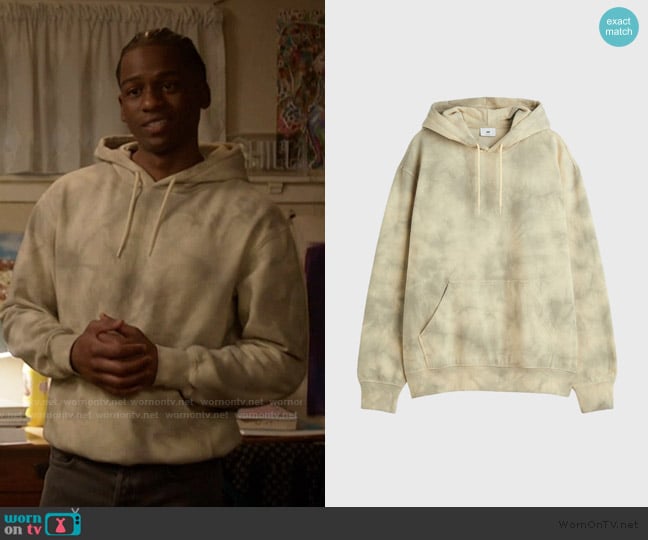 H&M Relaxed Fit Tie-Dye Hoodie worn by Khalil Edwards (Antonio J. Bell) on All American