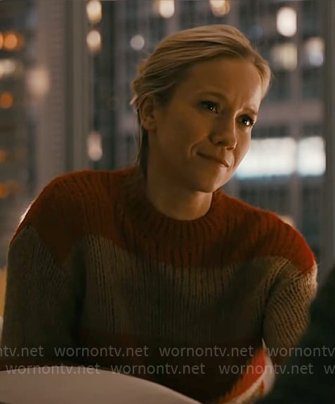 Hannah’s red stripe sweater on Chicago Med