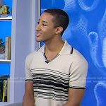Harper Watters’s ivory striped polo on Today