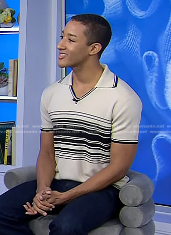 Harper Watters’s ivory striped polo on Today