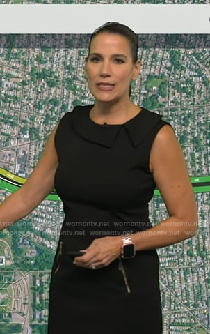 Heather’s black zip pocket dress on Good Morning America