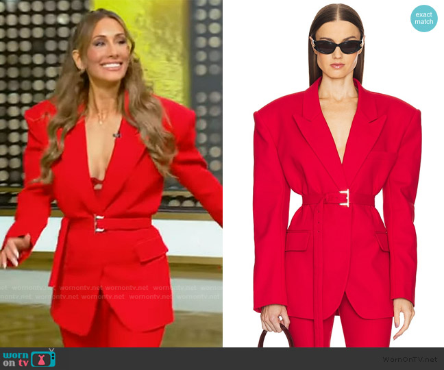 Helsa The Belted Blazer worn by Leah Van Dale on Tamron Hall Show