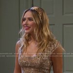 Holly’s beige leopard belted dress on Days of our Lives