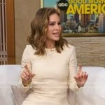 Rebacca’s ivory long sleeve flare dress on Good Morning America